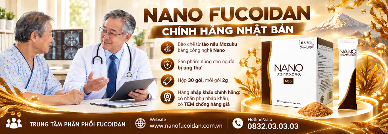 Nano Fucoidan Nhật Bản Hộp 30 Gói Hỗ Trợ Điều Trị Ung Thư